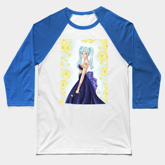 Lady Popii Baseball T-Shirt by AudreyWagnerArt